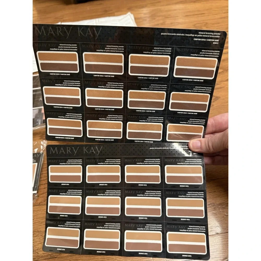 Large Lot Mary Kay Mixed Color Sample Eye Cheek Color Cards Timewise Satin Hands